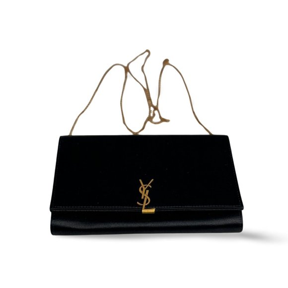 AUTHENTIC - YSL Le Monogramme Glossy Wallet on Crossbody Chain - Picture 5 of 13